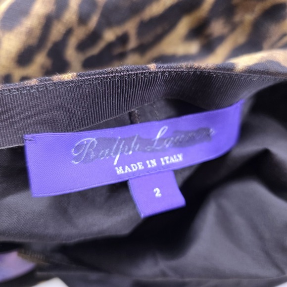 Ralph Lauren Purple Label Daria Ocelot Print Linen Voile Pants Womens 2 $1990 - Picture 4 of 11